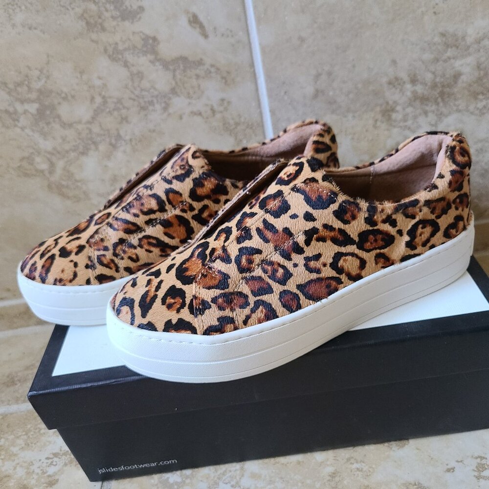 J/Slide Leopard Print Slip On Size 6